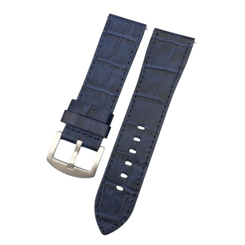 24 mm Spor S Kroko Lacivert Deri Saat Kordonu